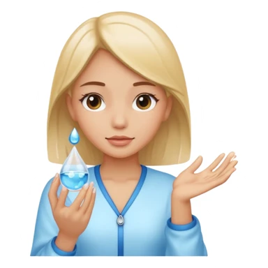 Girl with water sticker