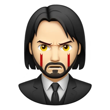 Angry John wick emoji 100x100 pixel sticker