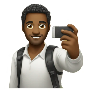 selfie A foreigner who takes selfies sticker