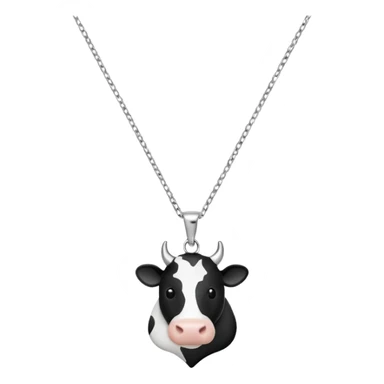 i need combination of this two emojis for making a neckless ❤️🐮 the desing must be simple so it can make easily  reduse details and make it black and white  use simple lines sticker