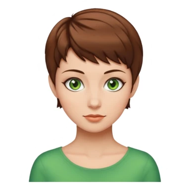 mujer pelo marron pixie cut sticker