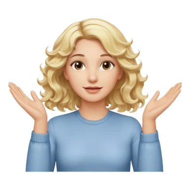 It wasn’t me, blonde wavy hair hands up sticker