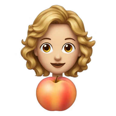 Giorgia Meloni with a peach sticker