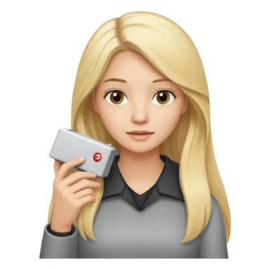 mujer  joven rubia con pelo largo con modem de internet sticker