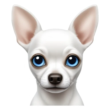 White deer head chihuahua with blue eyes sticker
