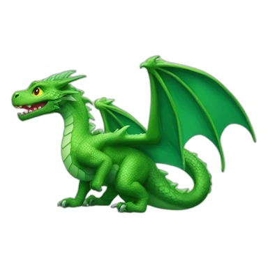 A green dragon who play video games sticker