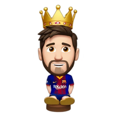 messi con una corona en la cabeza sticker