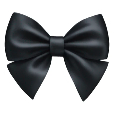 black satin bow sticker