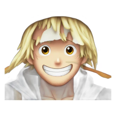 Luffy one piece with strawhat sticker