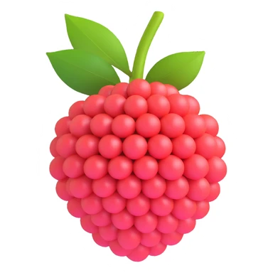 3D iOS style litchi fruit, realistic texture, vibrant red skin, white flesh, single seed, soft lighting sticker