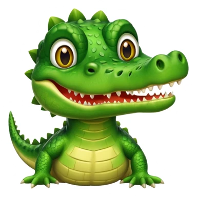 crocodile, cute, big eyes sticker