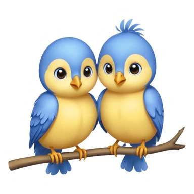 Two little birds in love sticker