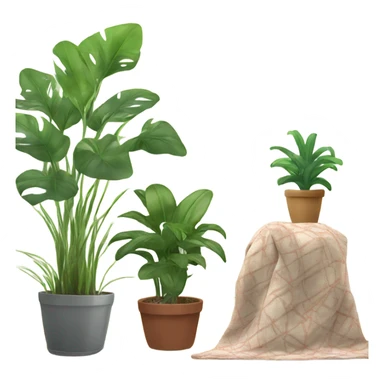 Indoor plants and blankets  sticker