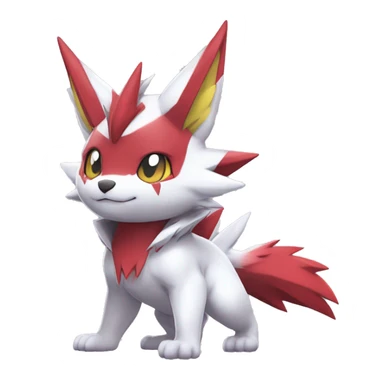 Anthro Cool Edgy Cute Chibi Shiny Zangoose-Zoroark-Fakemon-Pokémon Full Body Detailed High Quality sticker