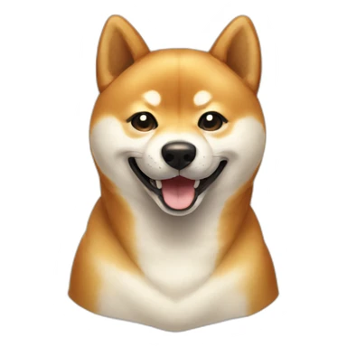 Shiba inu smiling sticker