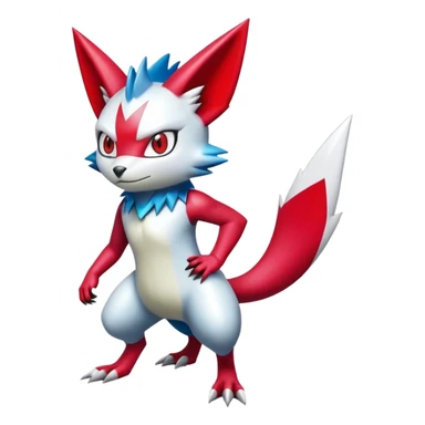 Cool Shiny Digimon-Sneasel-Zangoose-hybrid full body sticker