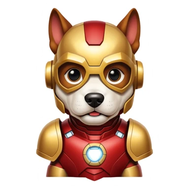 Nerdy dog with iron man  sticker