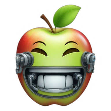 Roboter smile apple sticker