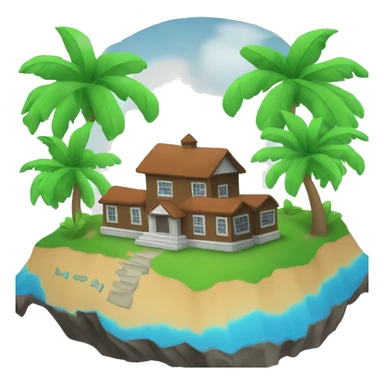 island with school and books sticker