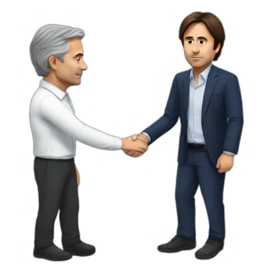 Mourinho holding hands with Conte sticker