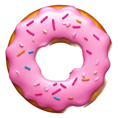 donut with pink frosting  sticker