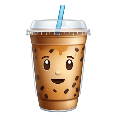 Flat lid iced coffee small sticker