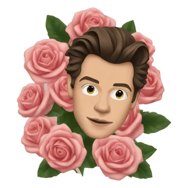 Harry Styles with roses sticker