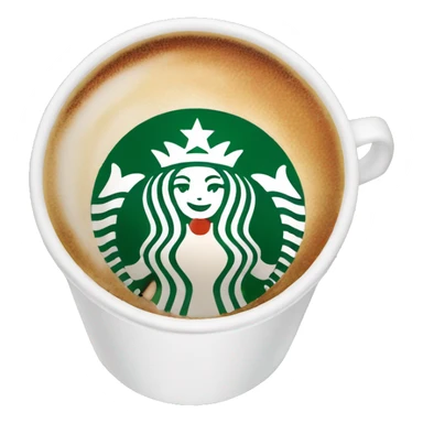 Cozy christmas latte in starbucks cup sticker