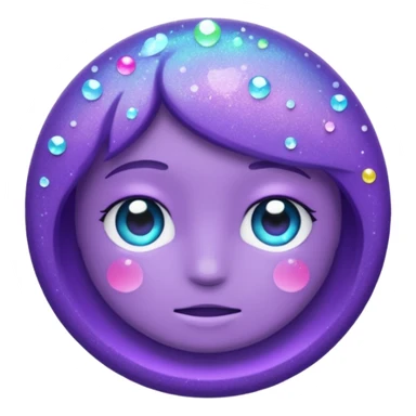 glitter purple and cian fix sticker