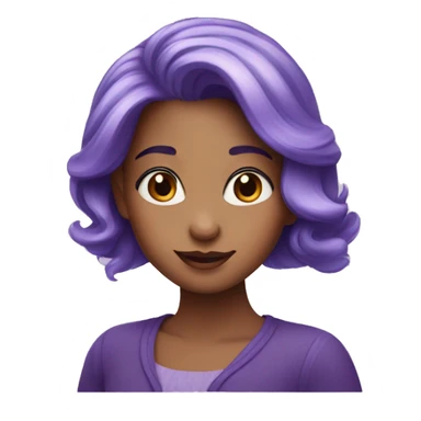 Disney girl with purple blueish hair sticker