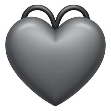 Corazón gris con negro como este 🫀 sticker