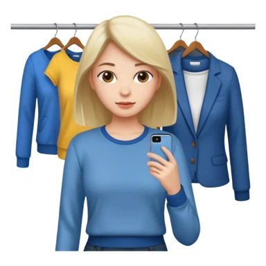 woman looking clothes sticker