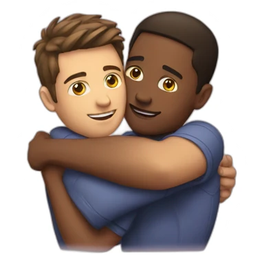 Gay hug sticker