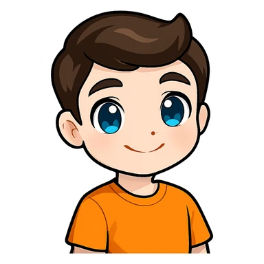 Separate the boy and the blue bird into two individual characters, each on their own with a transparent background, keeping the original cartoon style and appearance as in the reference image. sticker