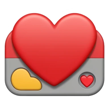 Minimalist pause button, with a tiny heart above. Symbol of taking a mindful break. sticker