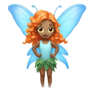 Fairy with Orange hair and light blue seres sticker