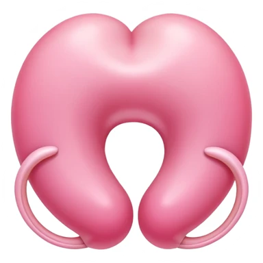 3D digital emoji-style illustration of a symbolic endometrium, featuring a smooth pastel pink circular shape with three concentric layers in varying shades of pink, soft lighting, Apple-style realistic shine, and a transparent background. that resemble a uterus sticker