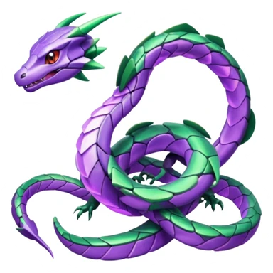 Pokemon legendary purple and cian crystal rayquaza sticker