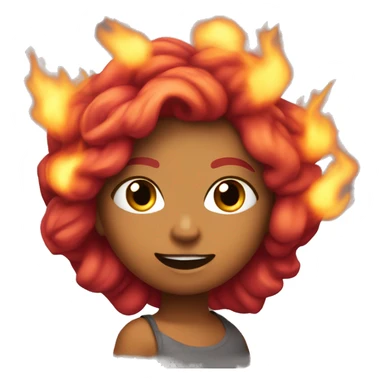 Rosa en fuego sticker