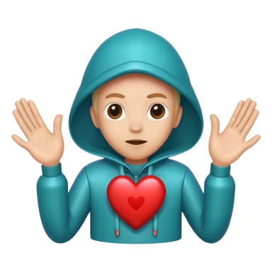 Squid game circle guard making a heart with hands  sticker