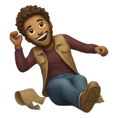 Rolling on the floor laughing sticker