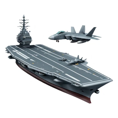 an aircraft carrier with fighter jets sticker