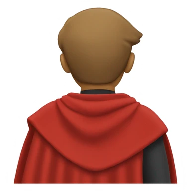 red hero cape back view sticker