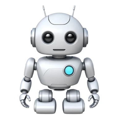 robot old cartoon simple toy white innocent round sticker