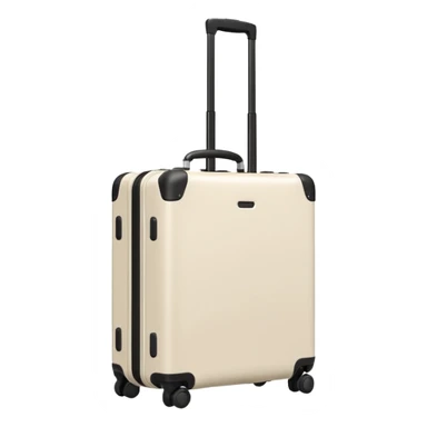 aesthetic ivory minimal luggage sticker