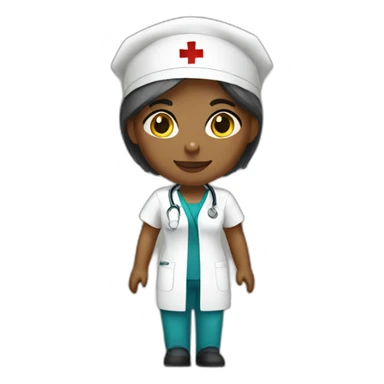 white female nurse sticker