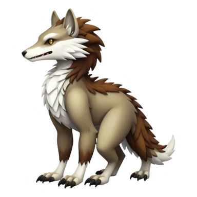 Sergal-Vernid-hyrid-animal-creature, full body sticker