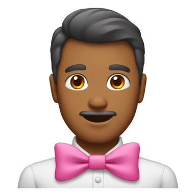 Man with a pink bow  sticker
