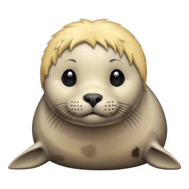 Seal with blonde hair sticker