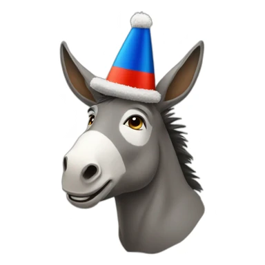 Donkey wearing a russian hat sticker
